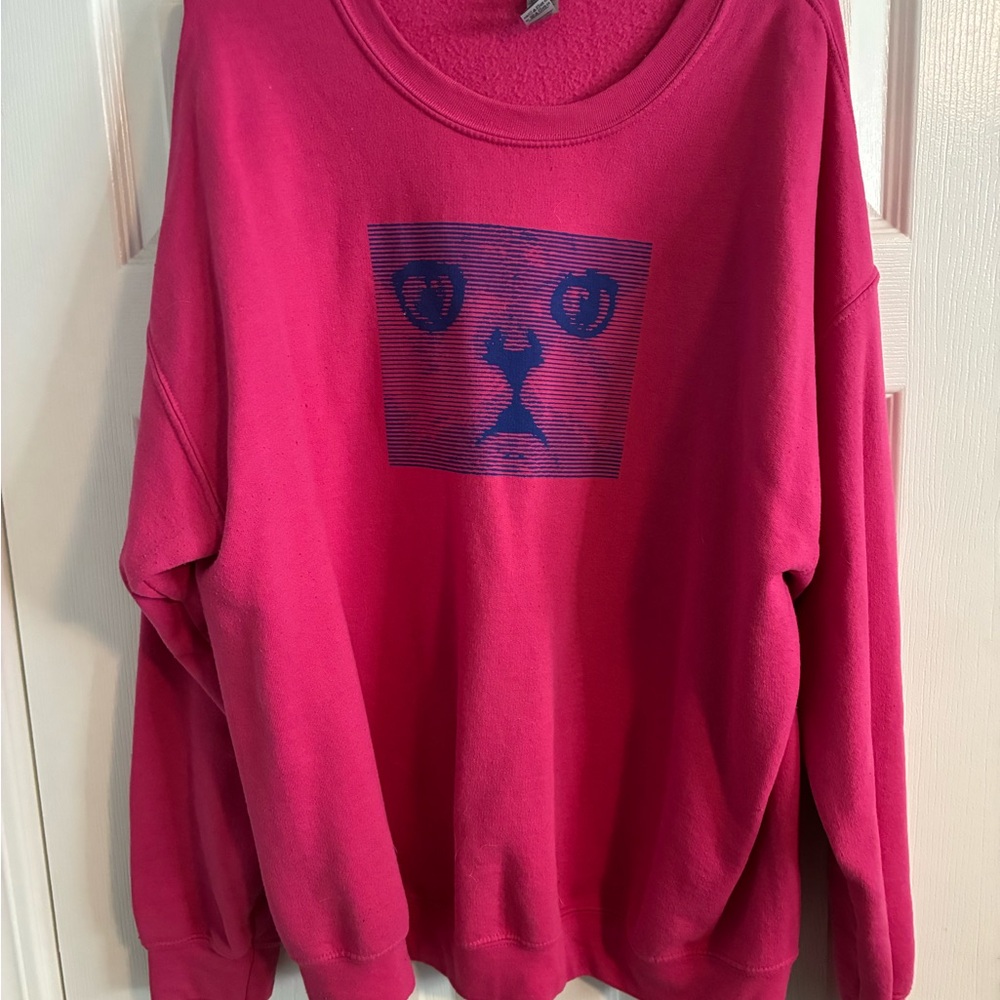 Men’s  Pink Kitty Graphic Sweatshirt